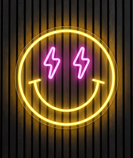 Thunder smile neon lamp