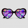 Spacy, montuur zwart, glas hartjes effect