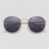 Sun Classic, bril met goud montuur en zwart glazen