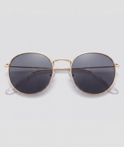 Sun Classic, bril met goud montuur en zwart glazen