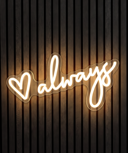 Always hartje neon lamp