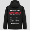 Après Ski Instructor winterjas zwart, achterkant met de gegevens van Chamonix, Frankrijk