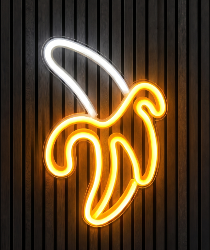 Banaan neon neon verlichting