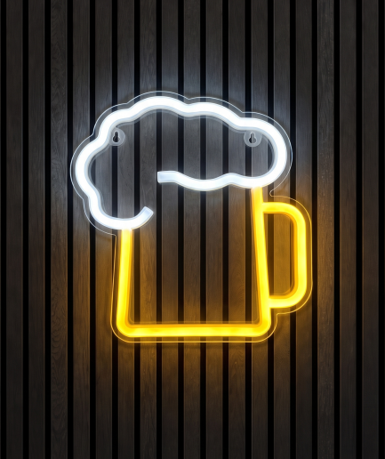 Biertje neon neon verlichting