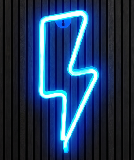Bliksem neon neon verlichting