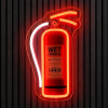 Brandblusser neon verlichting