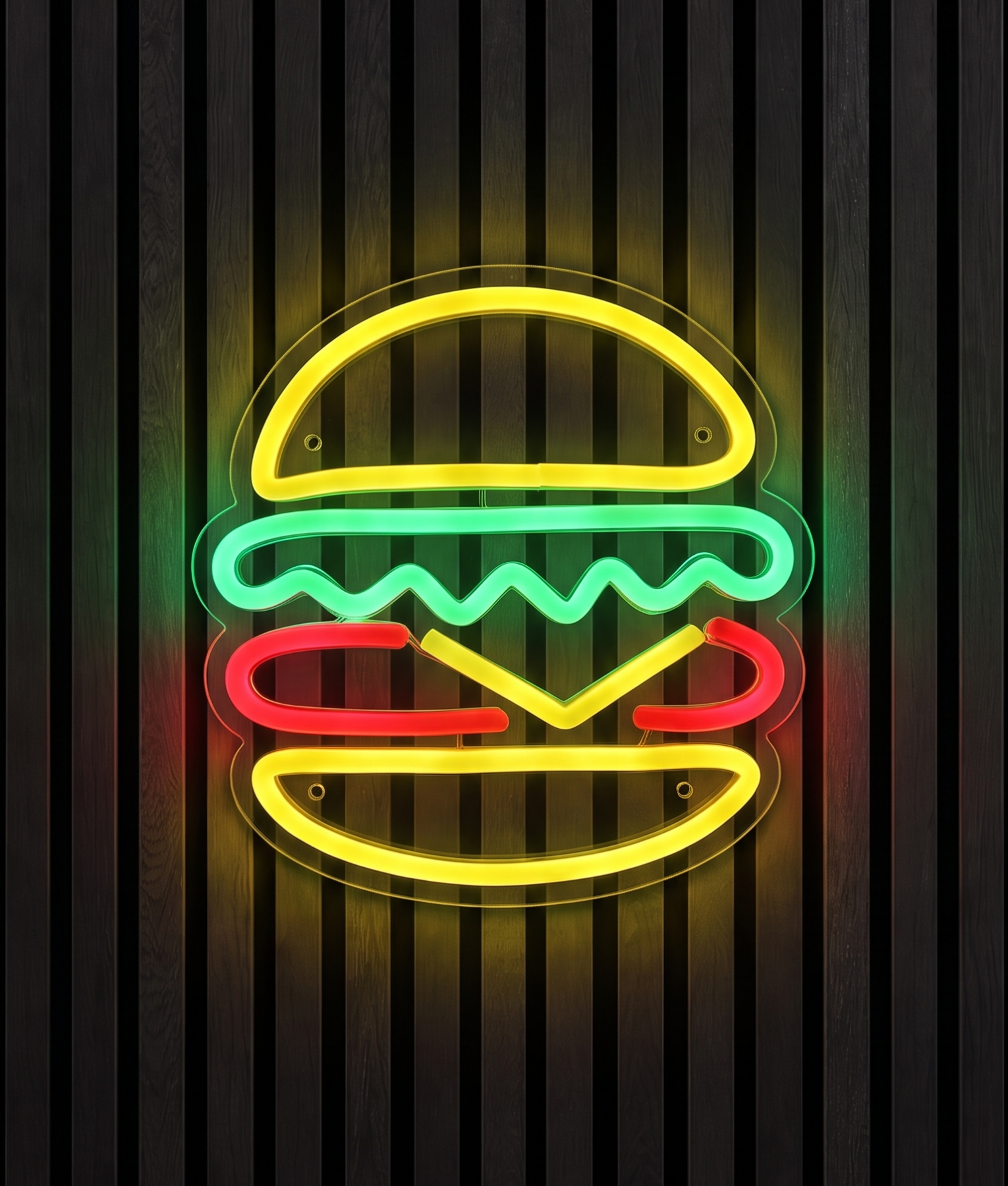 Burger neon neon verlichting