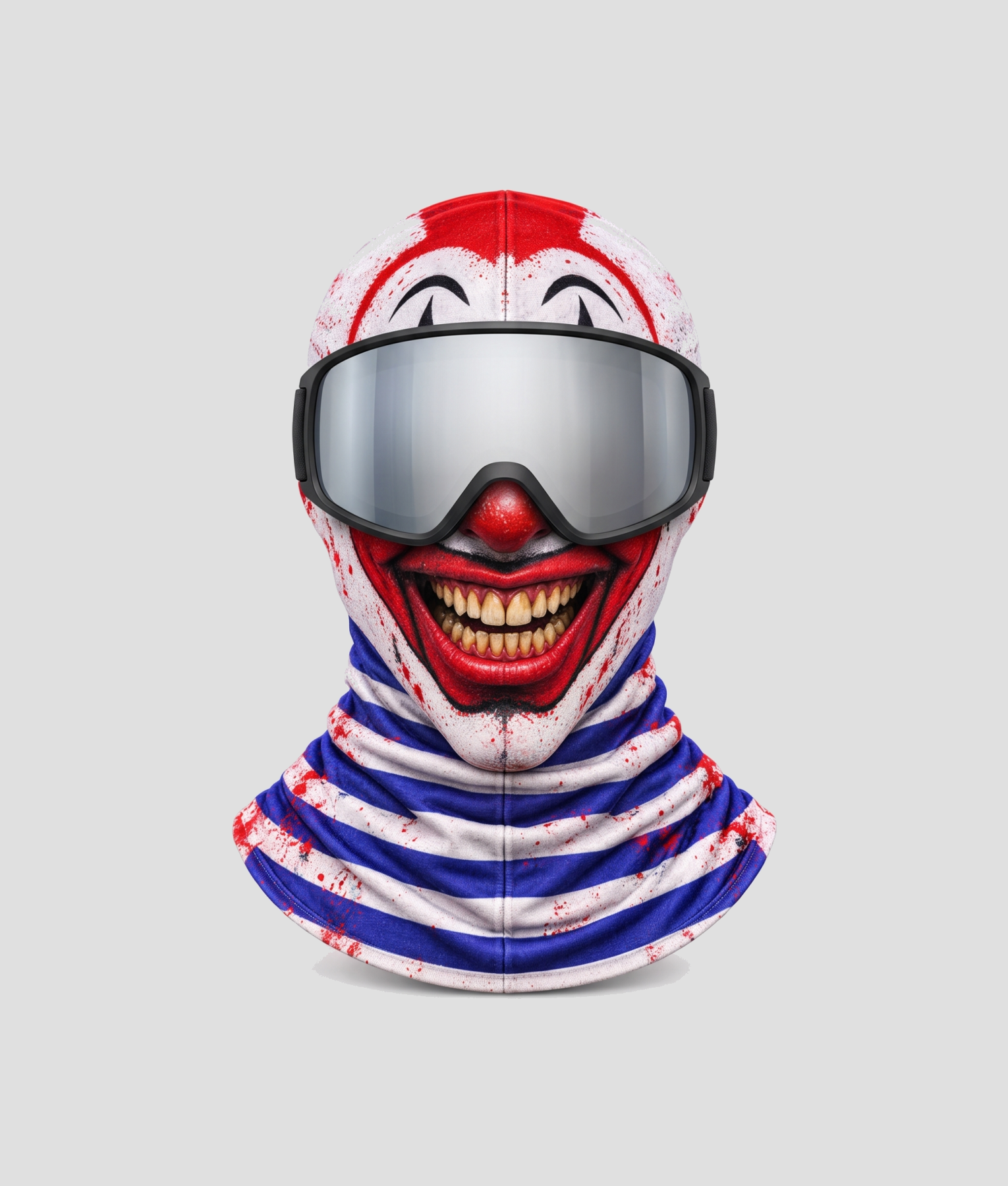 Enge clown skimasker – Skibril met skibril op