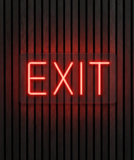 Exit neon verlichting