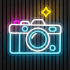 Fotocamera neon verlichting