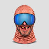 Gekke gast skimasker – Skibril met skibril op