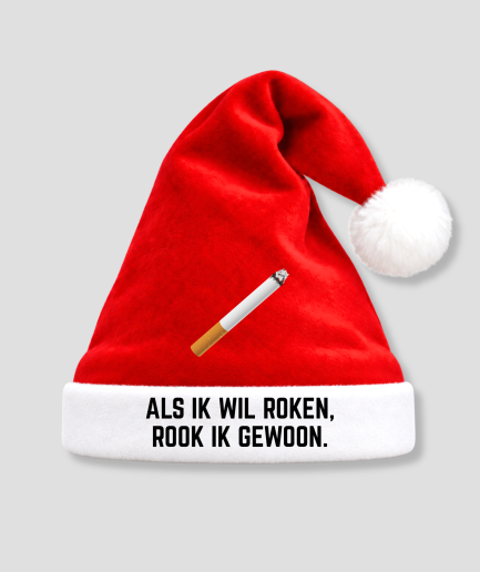 Kerstmuts als ik wil roken rook ik gewoon
