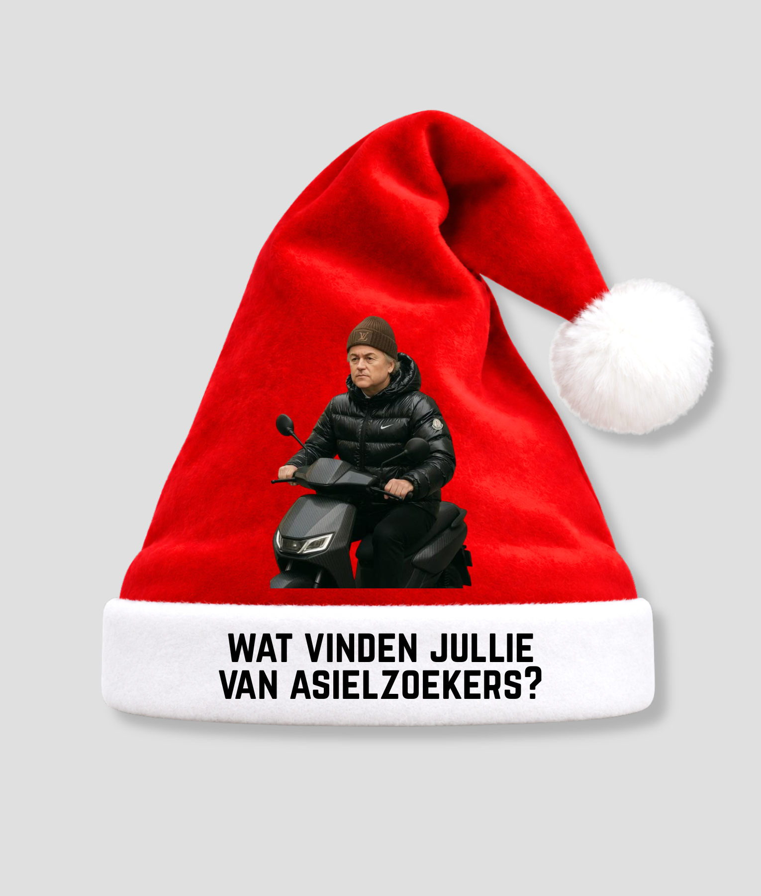 Kerstmuts met foto wat vinden jullie van asielzoekers