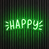 Happy groen neon verlichting