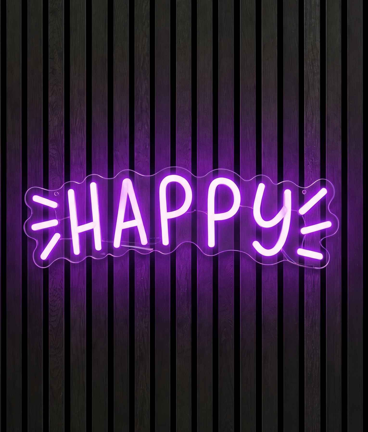 Happy paars neon verlichting
