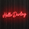 Hello Darling rood neon verlichting