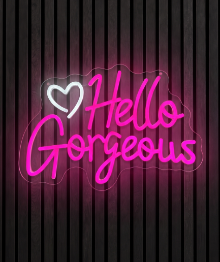 Hello Gorgeous hartje neon verlichting
