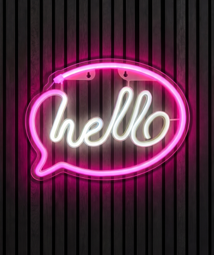 Hello neon neon verlichting
