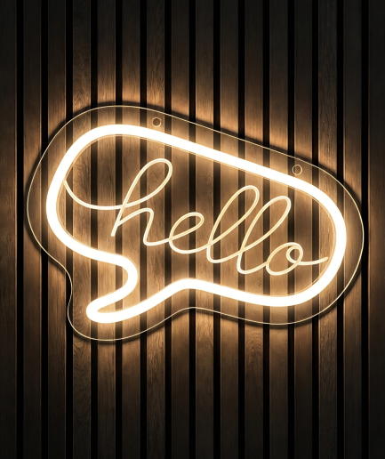 Hello neon neon verlichting