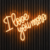 I Love You More oranje neon verlichting
