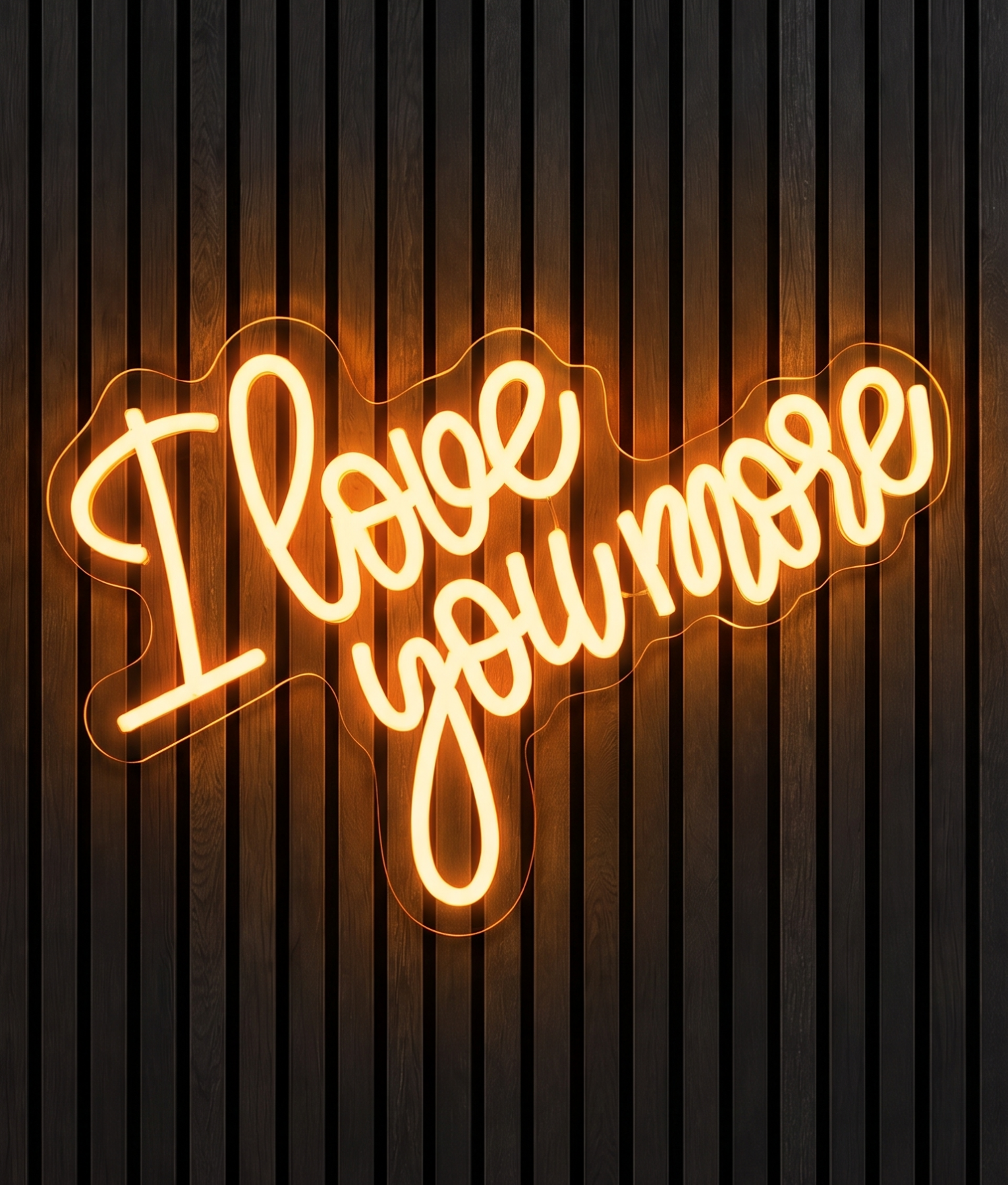 I Love You More oranje neon verlichting