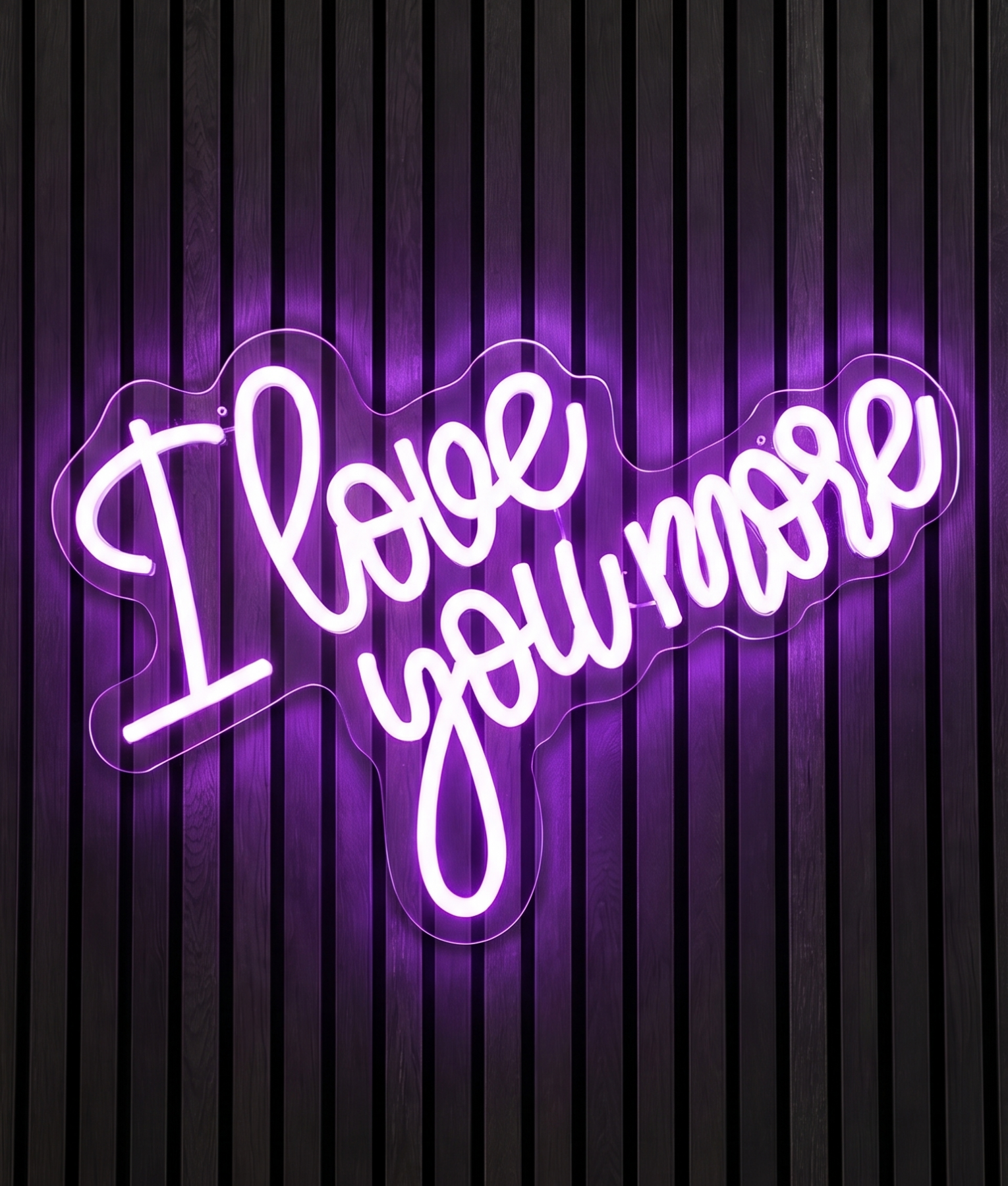 I Love You More paars neon verlichting