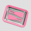 Lege ijsrolmaker roze met twee spatels