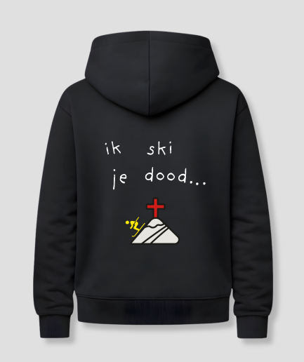 ik ski je dood hoodie zwart