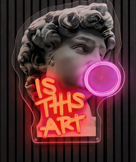Is this art David beeld neon lamp