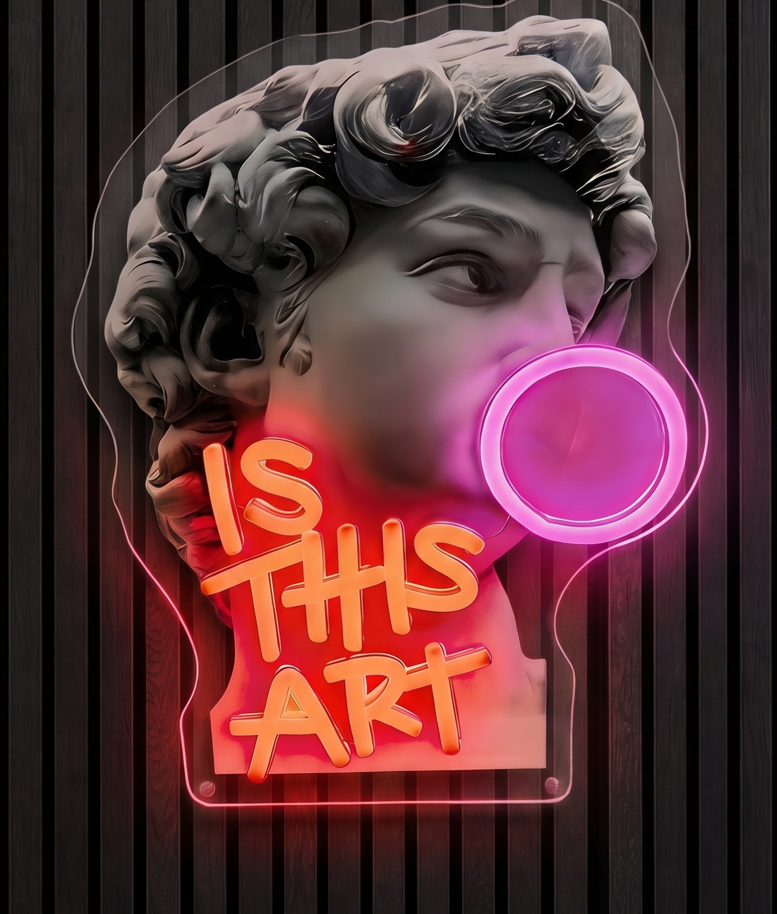 Is this art David beeld neon lamp