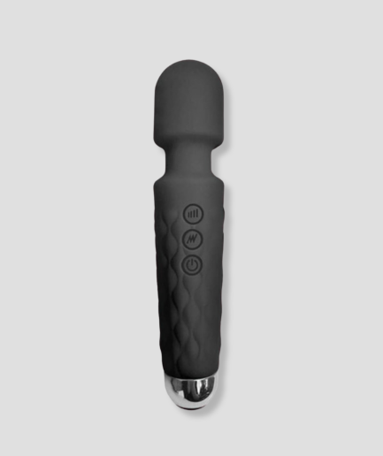 Keihard schreeuwen, zwarte oplaadbare wandvibrator met 20 standen