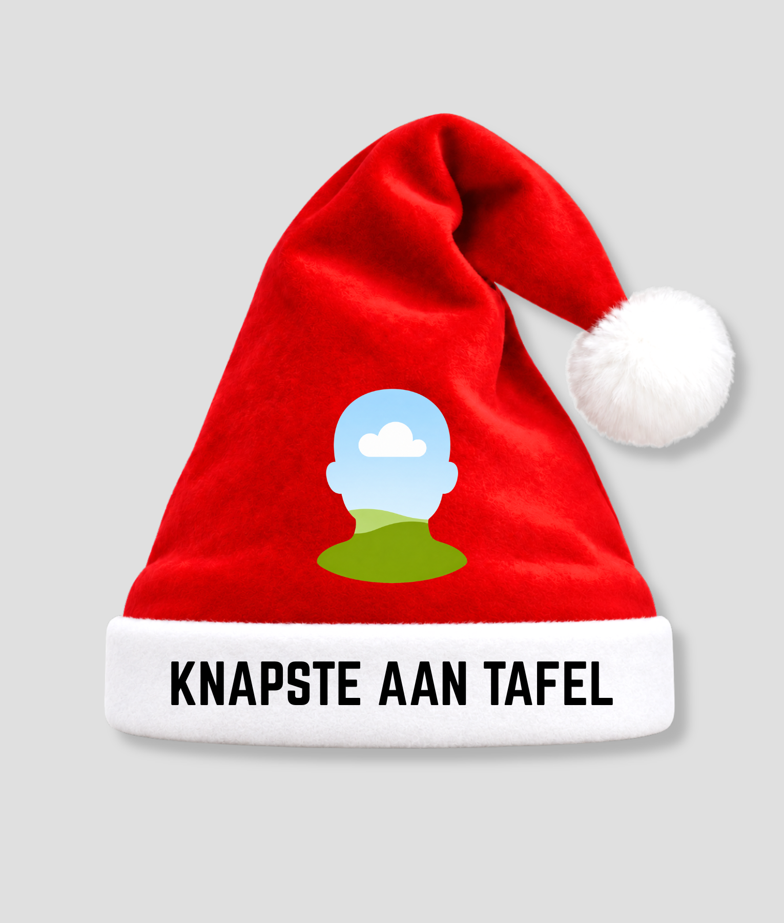 Kerstmuts met foto knapste aan tafel