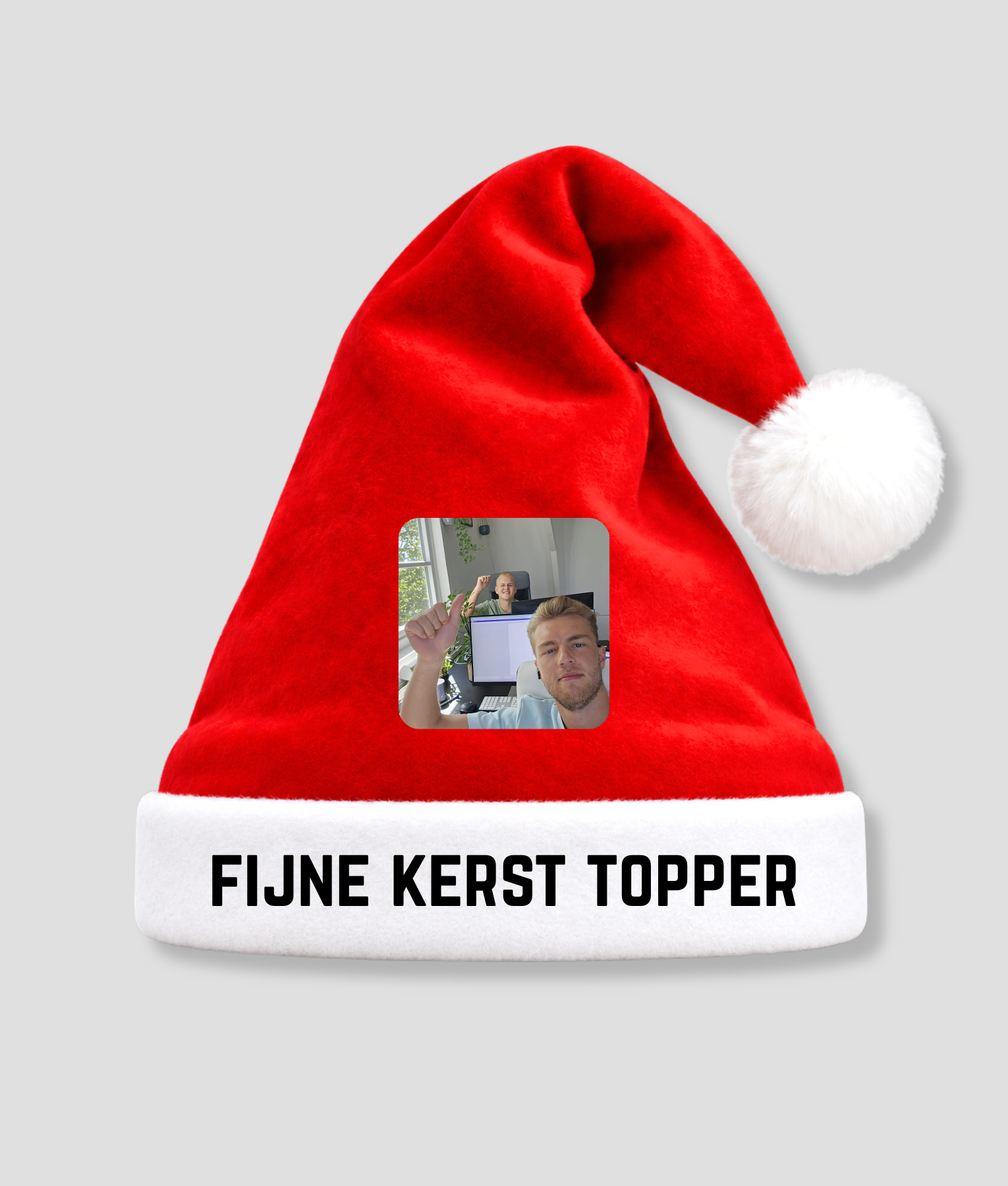 Kerstmuts met eigen foto en tekst voorbeeld