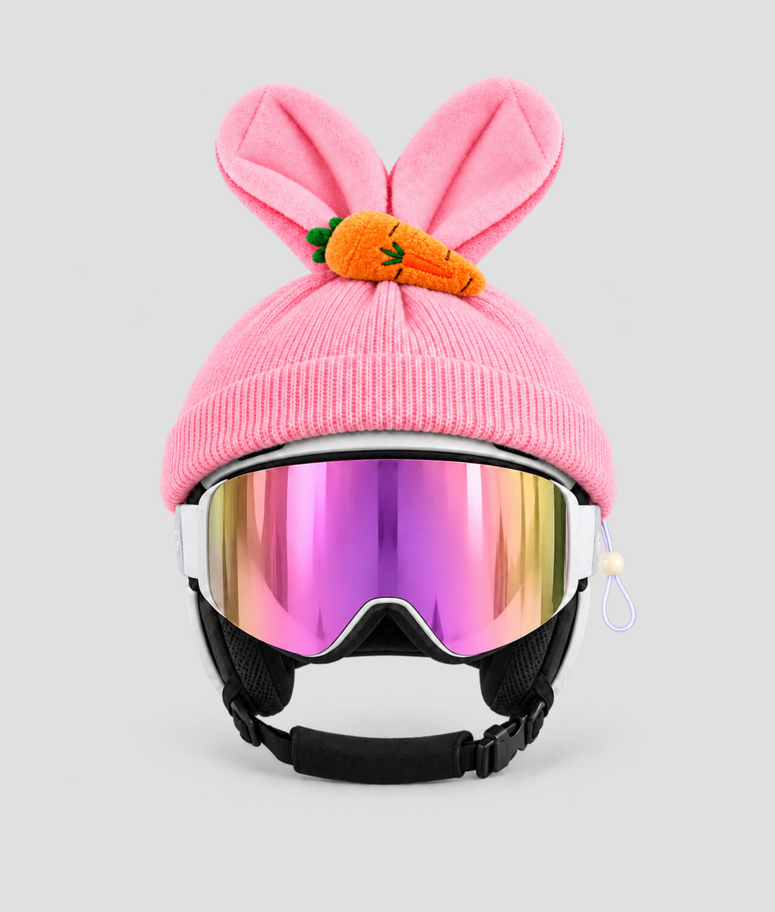 Konijn roze skihelm cover