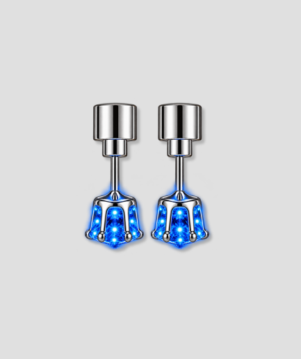 LED oorbellen die blauw oplichten