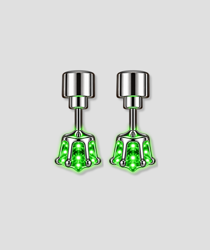 LED oorbellen die groen oplichten