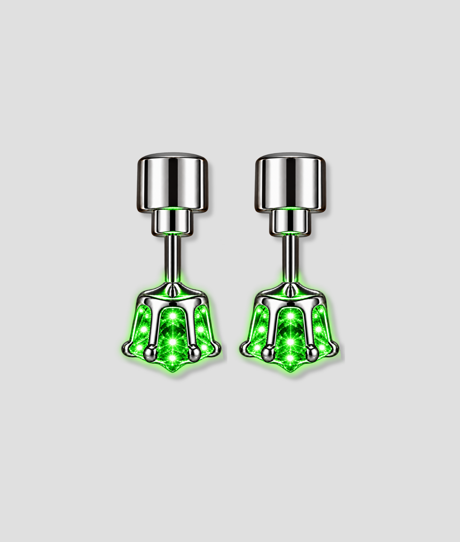 LED oorbellen die groen oplichten
