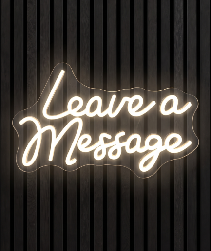 Leave a message neon neon verlichting