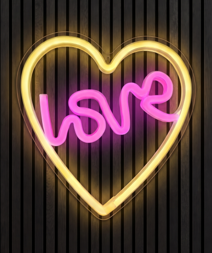 Love hart neon neon verlichting