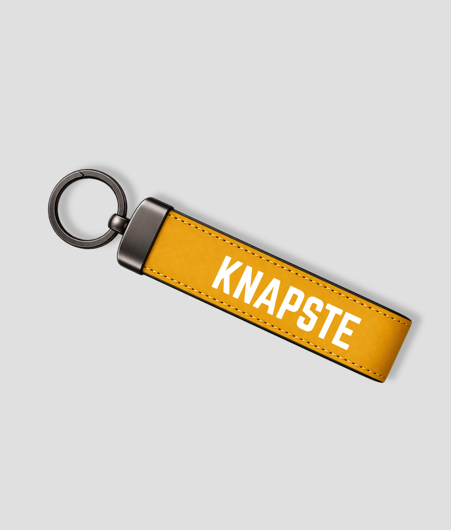 Gele luxe sleutelhanger met de tekst Knapste