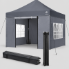 Pop up partytent 3x3 in grijs met 4 zijwanden