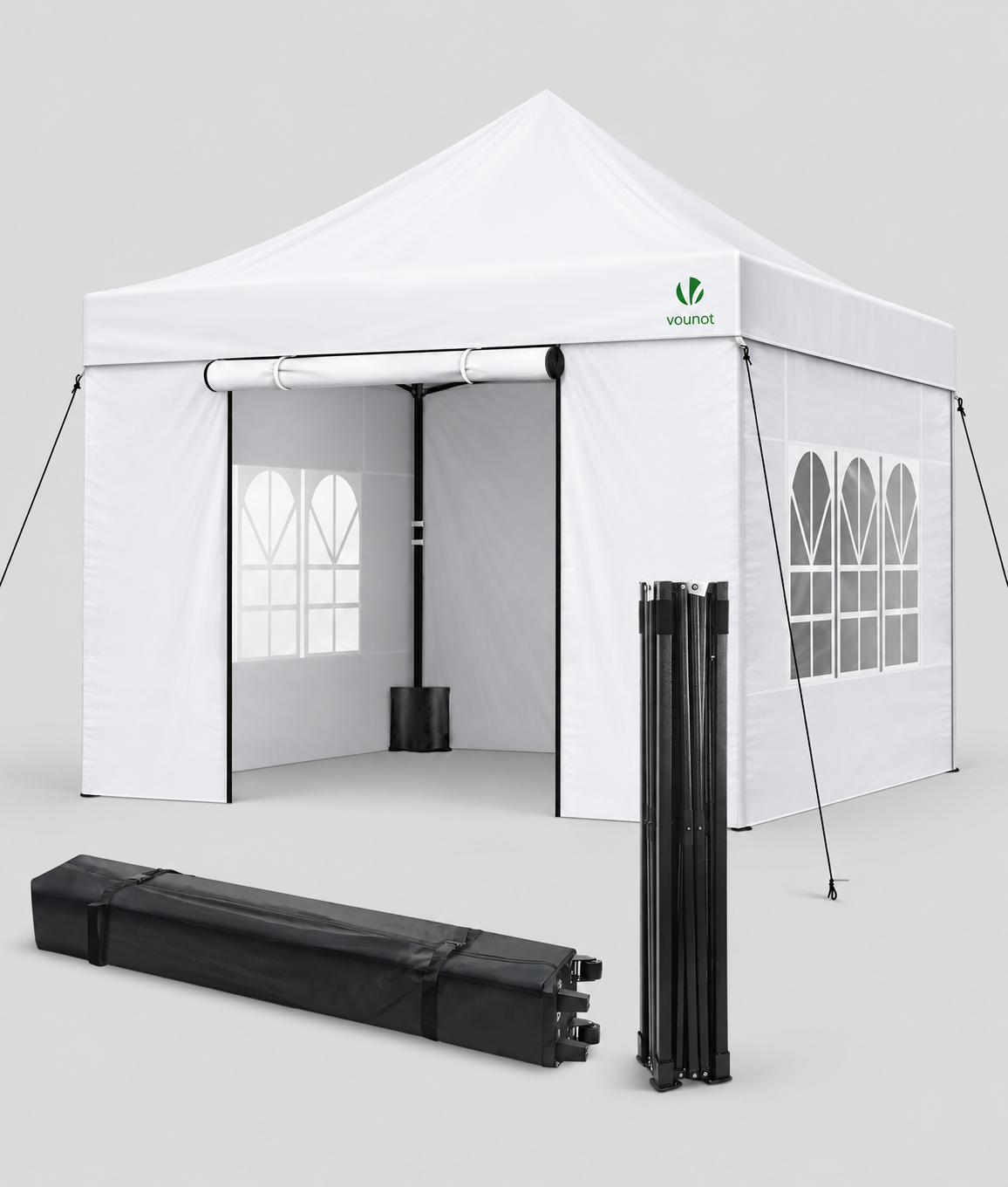 Pop up partytent 3x3 in wit met 4 zijwanden