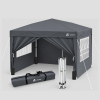 Pop up partytent 3x3 grijs met zijwanden en draagtas