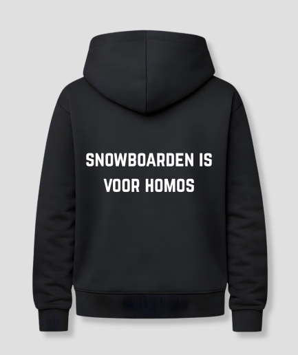 snowboarden is voor batties hoodie zwart