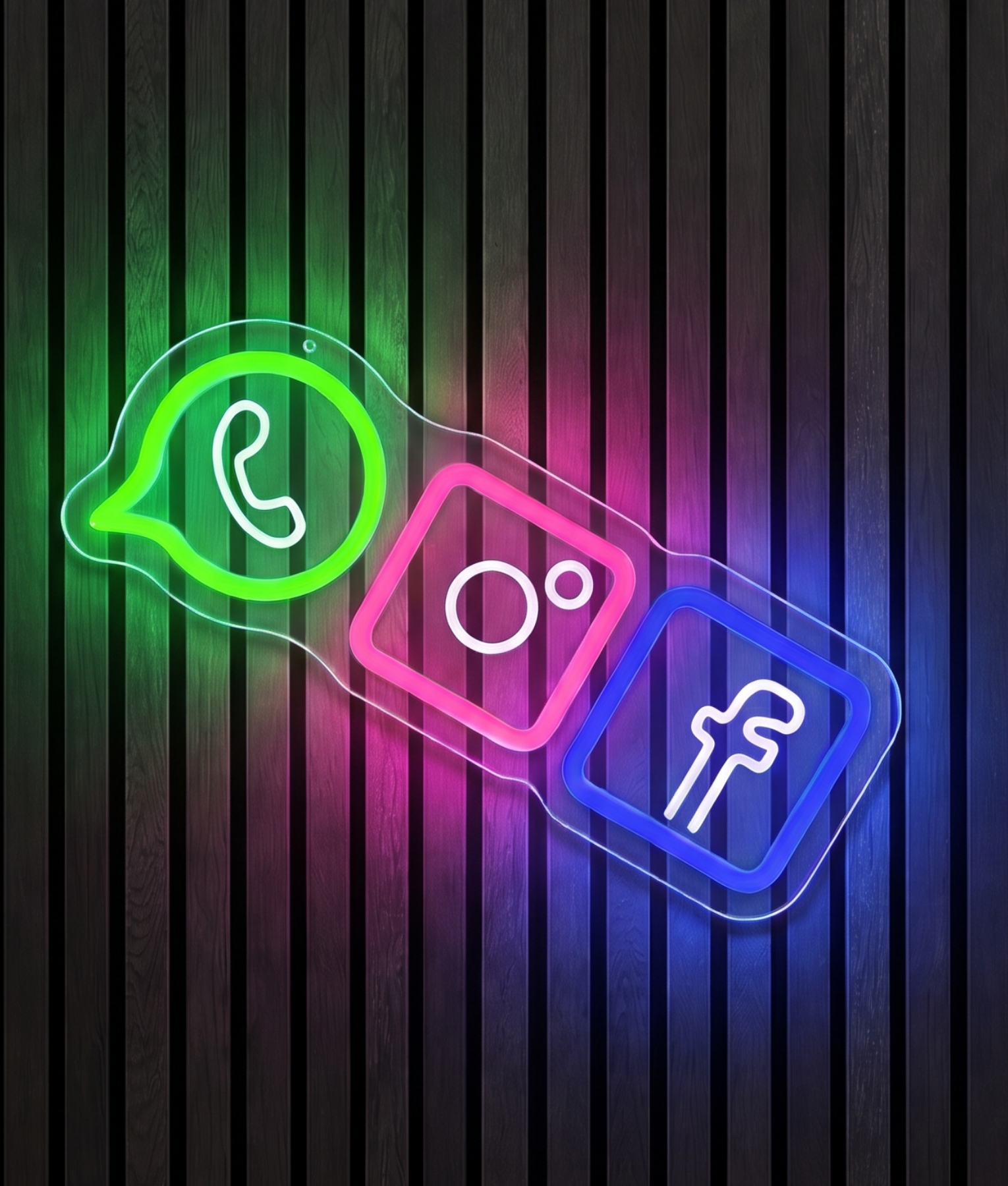 Socials neon neon verlichting
