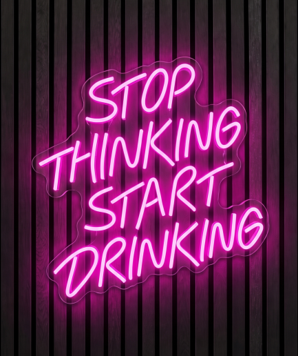 Stop thinking neon verlichting