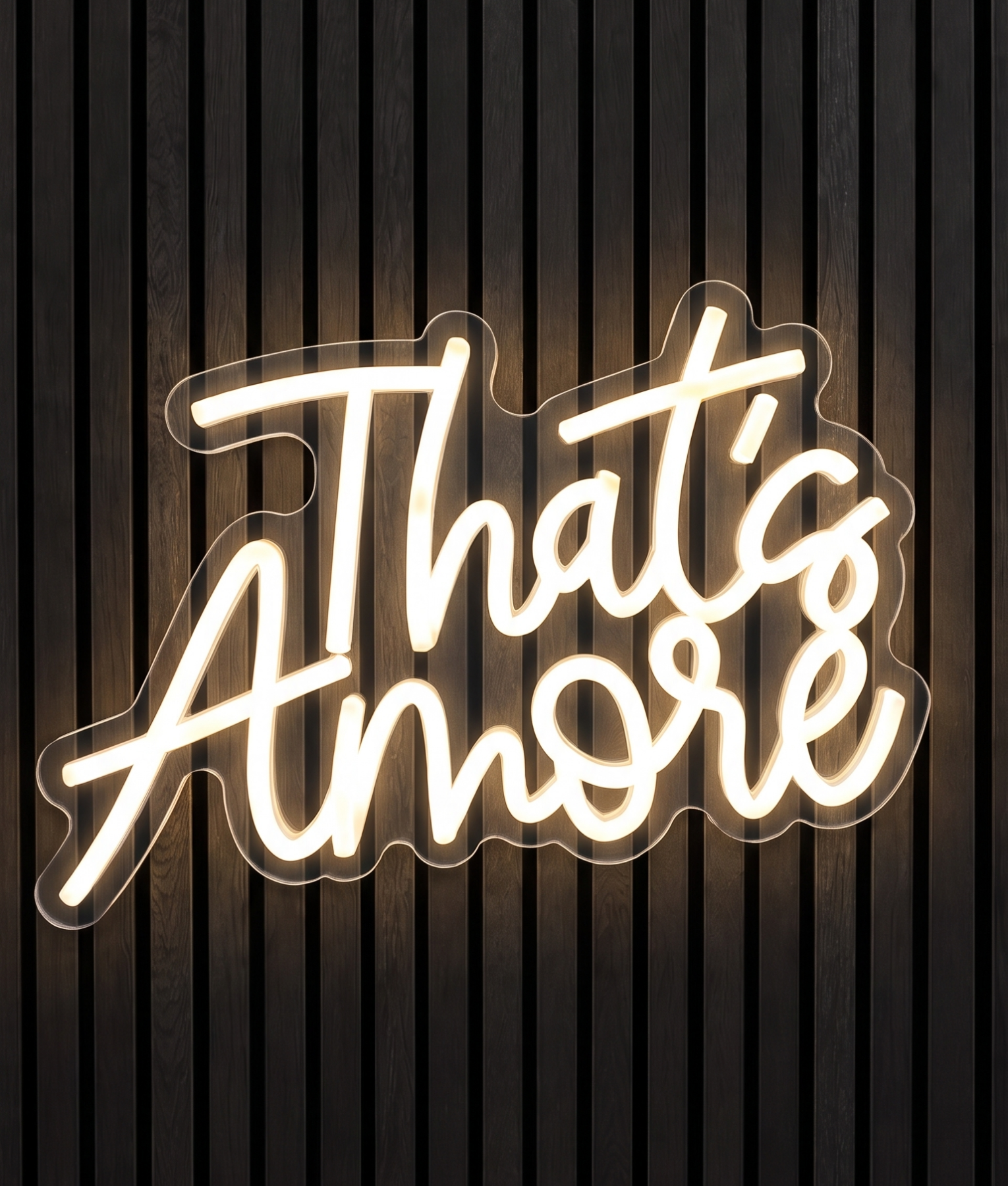 Thats amore warm wit neon lamp