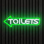 Toilets neon neon verlichting