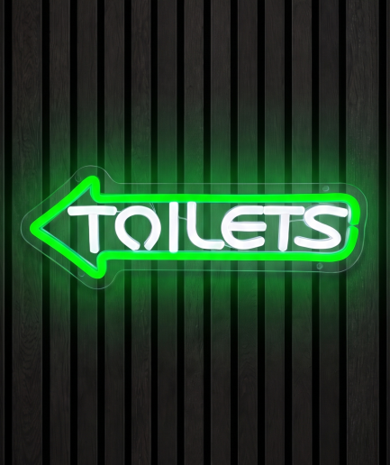 Toilets neon neon verlichting