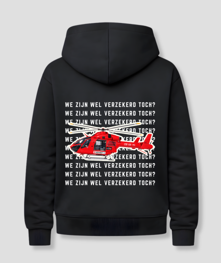 we zijn wel verzekerd toch hoodie zwart